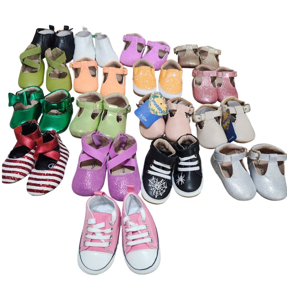 A Bear Company Baby Size 3C Leather Shoes T-Strap Flats Ballerinas